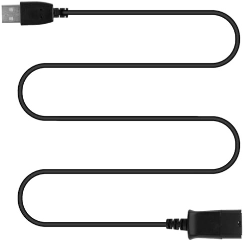 BTFO USB Adapter Cable, 49.2 Inch Long QD (Quick Disconnect) to USB Type A Plug USB-A Male Cable for Plantronics QD Headset Computer Laptop PC Soft Phone Mac Windows Linux Skype