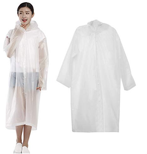 LIFKOME Poncho Antipioggia Portatile Unisex Per Escursioni O Campeggio Tessuto Eva Inodore Leggero