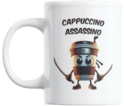 Gift Island Cappuccino Assassino Italian Brain Rot Mug - Meme Mug and - Funny Gifts - Secret Santa Gift Mug - Coffee Mug - 11 oz