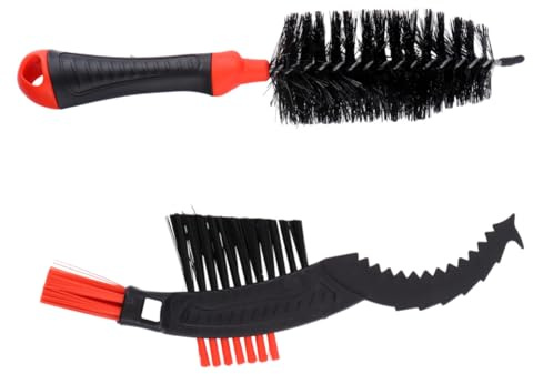 Milisten 2pcs Bike Chain Cleaning Kit Brushes Scrubber Tool for Bicycle Mountain Folding Bikes Thorough Chain and Gear Maintenance