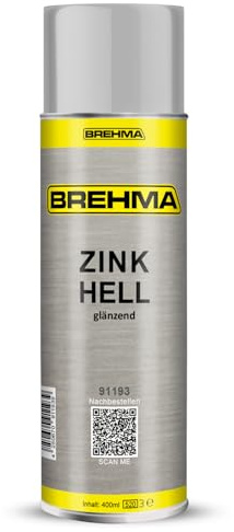 BREHMA Zinkspray hell glänzend Grundierung Korrosionsschutz bis 300° C 400ml