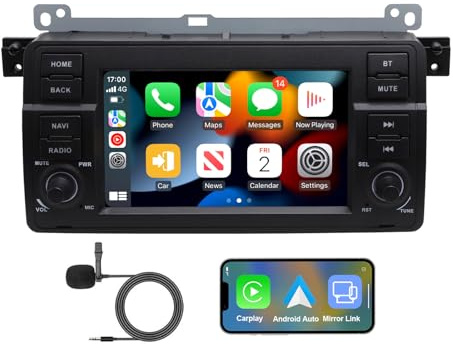 Android 14 Auto Radio für BMW E46 3er M3 1998-2006 2 Din | 4+64GB | 7
