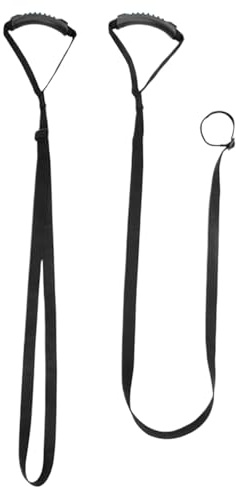 Dragbälte för kajak – 2 st justerbar nylon ABS hjälprem, ergonomisk stående hjälpsladd, säker passform, pålitligt transportstöd, utomhusvattensport tillbehör för män, kvinnor och ungdomar, 152 x 15 cm