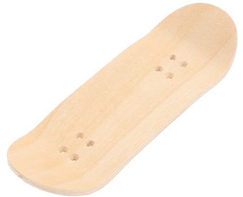 Outanaya Unbehandeltes Holz Fingerboard Deck 34mm aus Ahornholz mit Einfachem Aufbau und Natürlichem Design für Fingerboard Skateboard Enthusiasten und Kleiner Fingerspielzeug