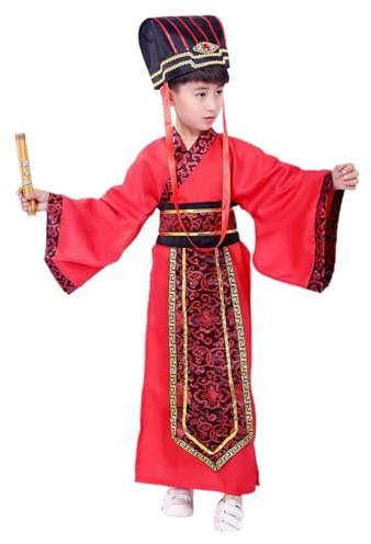 Générique Hanfu Costume de Cour Ancien Chinois pour Garçons Tenue de Cosplay pour Enfants Déguisement pour Spectacle