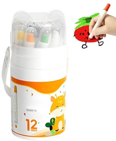 36 crayones giratorios, crayones lavables para suministros de arte ultra sedosos de fácil agarre, herramientas de arte para colorear, pigmento vibrante, barril de fácil agarre, fórmula sin