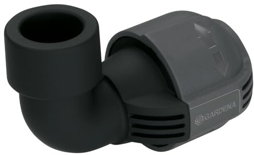 Gardena Sprinkler System L-Piece: Connector for the end of a pipe, for flexible outline connection of pop-up sprinklers, 25 mm x 3/4 female thread (02784-20)