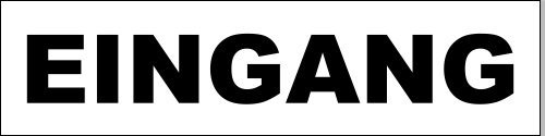 KIWISTAR - Werbeplane - Eingang - 300cmx100cm - Plane Banner Gerüstplane