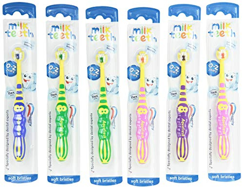 Aquafresh Toothbrush for Kids, Milk Teeth Toothbrush for Children 0-2 Years, Soft Bristles, Pack of 1
