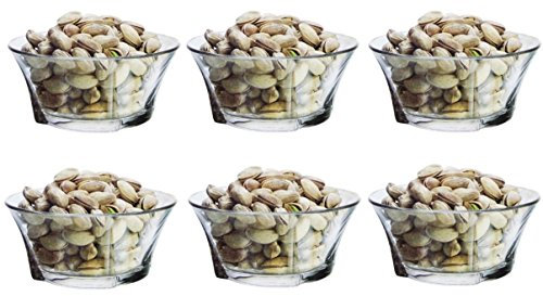 Truva Lot de 6 bols à dessert en verre transparent Ø 10 cm