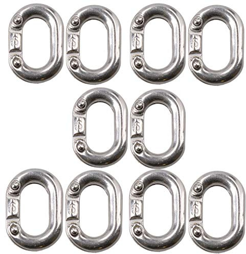 Kettenverbindungsglied, 5 mm, Edelstahl, mit Spaltschäkel, 10 Stück