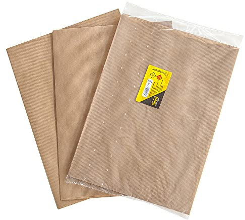 Idena 50059 - Packpapier 70x100 cm, 2 Bogen, 60g/m² starkes Papier, Farbe Kraft, Geschenkpapier, Kraftpapier, Verpackung