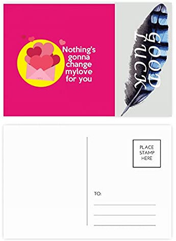 Englische klassische emotionale Liedtexte Love Lucky Feather Postkarten-Set Dankeskarte Mailing Seite 20 Stück