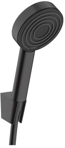 hansgrohe Set de Douche Pulsify S, Ensemble de Douche, Pommeau de Douche avec Support de Douche et Flexible 1,25 m, Douchette à Main avec 1 Type de Jet, Noir Mat, 24301670