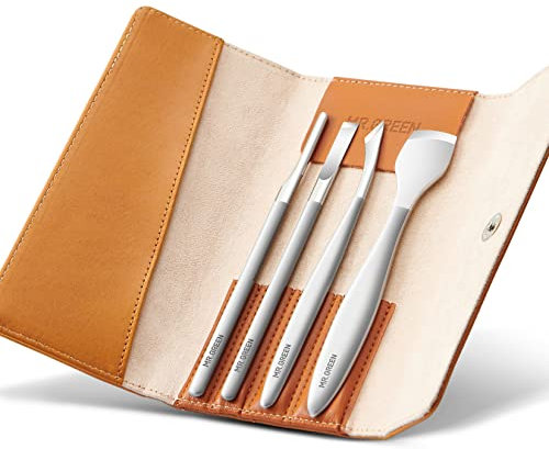 MR.GREEN Set di 4 coltelli per pedicure professionale in acciaio inossidabile incarnito per unghie dei piedi pedicure coltello per rimozione del callo raschietto per pelle morta strumento per la cura