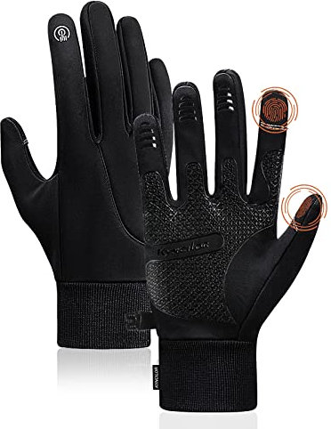 Mokani Guanti Invernali Caldi, Touch Screen Antivento Guanti Sportivi per Uomo Donna, Guanti Antiscivolo per Corsa, Guida, Ciclismo, Arrampicata (S/M/L/XL)