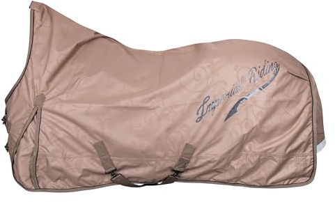 Imperial Riding Outdoordecke IRH Super-Dry 100 g, wasserdicht & atmungsaktiv, 600D Polyester 100 g Füllung, robuste Winterdecke für Pferde, Elegantes Design & Bequeme Passform, Cappuccino, 155