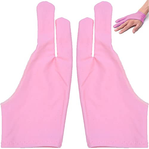 Stakee Two-finger Drawing Glove Anti Pollution Gloves Artist Drawing Glove Right Left Hand Glove for Drawing Tablet