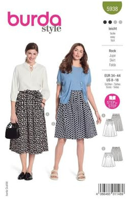 Burda Schnittmuster, 5938, Rock [Damen, Gr. 34-44] Level 2 leicht