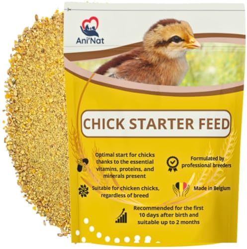 AniNat Alimento starter per pulcini, Cibo 1 ° età con vitamine, proteine e minerali, oli essenziali. Adatto fin dalla nascita. (1,8 kg) (1800 grammi)