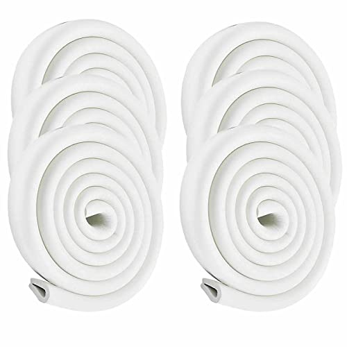 HIMRY® 12 Meter U-förmige Glastisch Kantenschutz, Tisch Möbel Kanten Schwamm Kissen Stoßschutz, Baby-Sicherheits-Tabellen-Schreibtisch Anti-Kollision Streifen (6x2M) Off Weiß KXD7003 Off-White