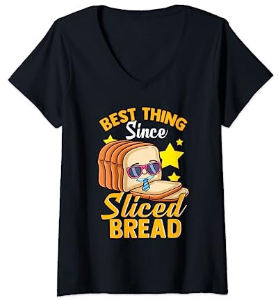 Funny Best Thing Since Sliced Bread Breadmaker Sourdough V-Neck T-Shirt