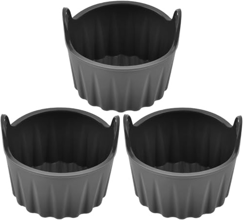 FINZOO Air Fryer Egg Mould,3 Pcs Ramekins for Air Fryer,Silicone Muffin Cases for Air Fryer,Air Fryer Egg Poacher