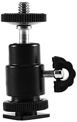 Mini Rótula De Bola para Trípode, Rótula De Bola para Cámara, Trípode De Aluminio, Rótula De Bola Giratoria, Rosca De 1/4, Adaptador De Zapata, Soporte De Luz De Flash, Soporte De Montaje, Rótula De
