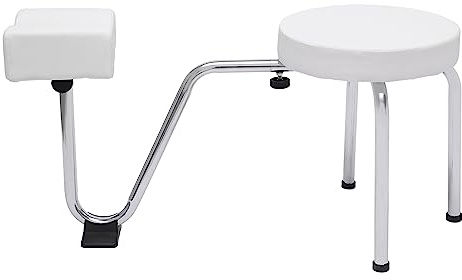 Pediküre Hocker Stuhl, Pediküre Stuhl Eingestellte Höhe, Beinstütze Fußpflege Stuhl 10kg Belastbarkeit, Fuß Hocker Salon Fußhocker mit Anti-Rutsch-Pad (Weiß)