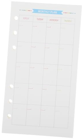 HOODANCOS 3 Sets 6-loch-papiernachfüllungen Für Planerordner Papiernachfüllungen in Rastergröße Für Notizbücher Und Tagebücher 40 Blätter * 3