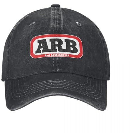 QIYAEUA ARB Logo Unisex Baseballkappe LKW Auto Vintage 4x4 Zubehör Distressed Washed Caps Hut Vintage Verstellbare Passform Snapback Cap Geschenk