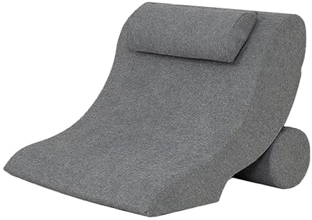 PLIKMN Almohadas de Lectura Almohada de cuña con Espuma Tela Agradable para la Piel, diseño de Cremallera de Gran Apertura y Lujosa Funda de Almohada de Jacquard, fácil de Usar y Limpiar