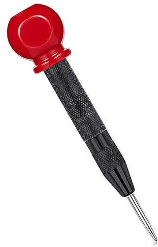 Spring Loaded Center Punch, Automatic Center Punch Anti-Slip Punch Tool Heavy Duty Center Hole Punch for Metal Wood Plastic