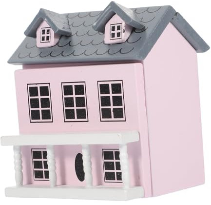 IWOWHERO Miniaturhaus Deko Aus Holz Im Europäischen Stil Für Puppenhaus Mini Landschaftsornament Farbenfroh Und Langlebig Perfektes Für Kreative Bastler