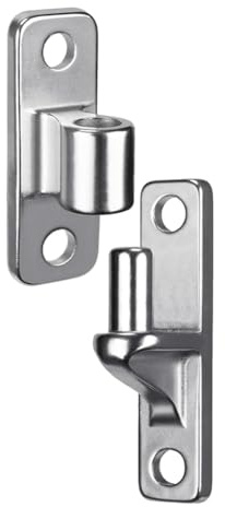 BLASHRD Wall Mount Gate Hinges for Farm Gates, Outdoor One-Piece No-Weld Chain Link Fence Parts with 5/8 Hinge Pin