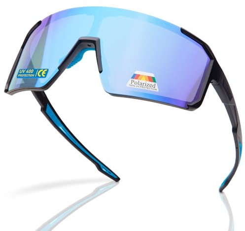 Epavouos Polariserade sportglasögon solglasögon cykelglasögon oljeresistent ultralätt TR-material UV400 sportstil