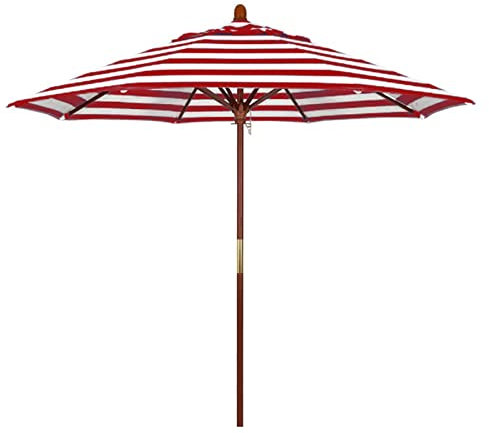 HUIBBGO Parasol d'extérieur à Rayures pour Piscine, Jardin, Plage, pelouse, Grand Parasol Anti-UV étanche de 2,1 m/2,7 m, Parasol Rond pour Table de marché