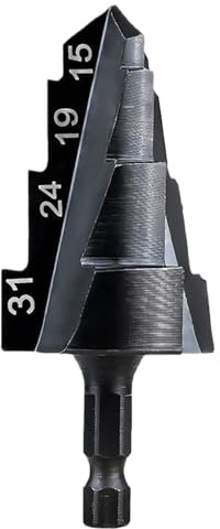 Tewzafiya Brocas para taladro de pelo, tubo pesado que levanta bits de taladro, brocas paso paso paso de alta dureza multifuncional, herramientas hidráulicas versátiles para abrir y expandir