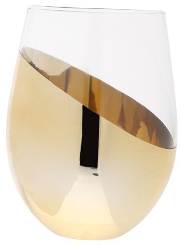 BESTYASH Bicchiere Da Vino Senza Stelo in Vetro Elettroporoso Trasparente Bicchiere Da Cocktail Decorativo Per Feste Matrimoni Bar e Ristoranti Confezione Da