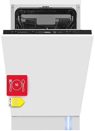 Amica Einbau Geschirrspüler 45 cm 10 Maßgedecke OpenDry EGSPV 584 900 | 5 Programme, Flexi Besteckschublade, AquaStopp, BlueDot+, EcoBar, FlexiDoor Schlepptür, 42 dB