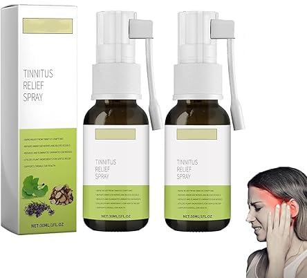 Brianelle Auridrip Tinnitus Relief Spray, Tinnitus Relief for Ringing Ears, Tinnitus Inhaler,Earwax Cleaning Care Spray, Effectively Improves Hearing and Relieves Discomfort (2 pcs)