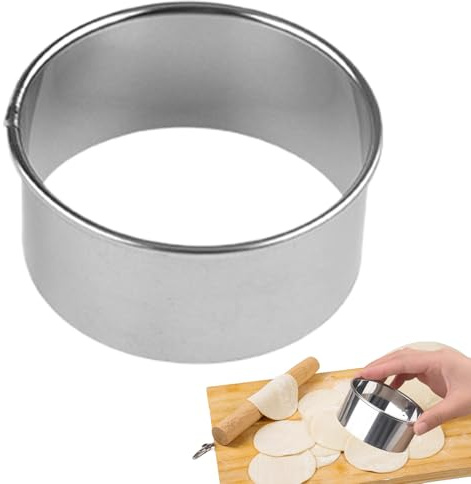 Moldes redondos de acero inoxidable: anillos para tablas de cortar y herramientas de moldeador de rosquillas, anillos de horno de círculo duraderos | Suministros de artesanía de alimentos para