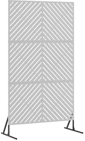 vidaXL Sichtschutz 100 x 50 x 180 cm Verzinkter Stahl Silber | Robuste, feuerverzinkte Stahlkonstruktion sorgt dafür, dass es richtig lange hält,