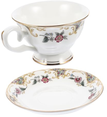 Hemobllo Tazzin Caffè Con Piattino Tazze in Porcellana Bone China Di Resistenti Tazza Da Tè Caffè Con Vassoio