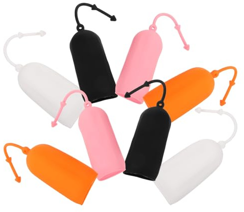 POPETPOP 8 pezzi Manicotti Elastici in Silicone per Bottigliette da Viaggio Copri Bottiglie Anti-perdite Estensibili per Shampoo e Lozioni Custodie Colorate Resistenti e Facili da