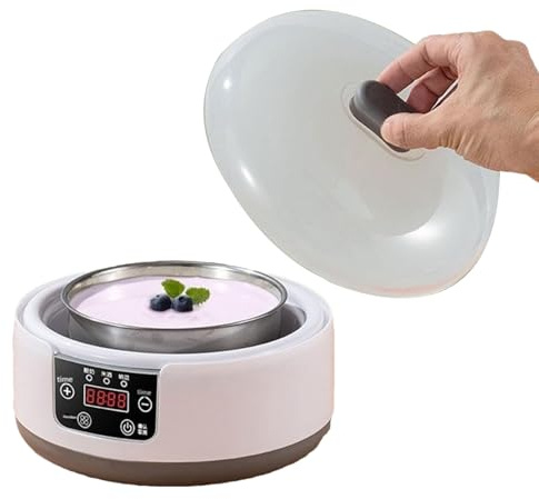 Zasdvn Quarkbereiter | Kleines Joghurtgerät Mit Einstellbarer Zeit & Temperatur,Automatische Eismaschine - Für Eiscreme, Hauskochen, Parfait, Käse, Eistüte, Camping, Party, Frühstück