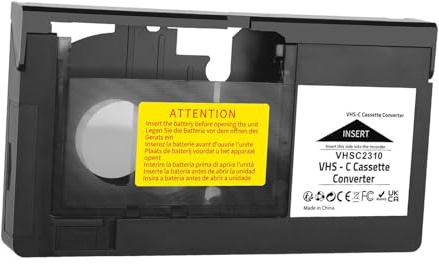 drburpily Kompakter und funktionaler Kassettenadapter für alle S VHS C und SVHS Kassetten, inklusive aller Kassettenrekorder und motorisierten VHS Konverter für den Heimgebrauch. Kassetten lassen sich
