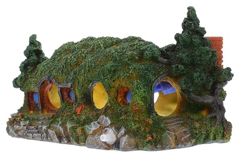 VERDANVERSE Ornement de Maison Décoration Sûre et Solide en Résine Hobbit pour Aquarium pour Aménagement Paysager D'aquarium