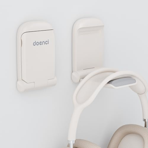 doenci Headset Ständer - Klappbarer Headset Halterung Kopfhörer Ständer | mit Selbstklebendem für Schreibtisch/Wand, Praktisches Kopfhörer Halterung für AirPods Max, Gaming Zubehör, Sternenlicht