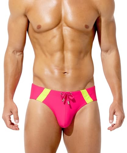 Arjen Kroos Costume Slip Uomo Mare, Slip da Bagno con Coulisse Vita Bassa | Costumi da Nuoto Asciugatura Rapida, Resistente al Cloro, Cintura Elastico, Swimming Brief per Spiaggia Piscina Vacanze